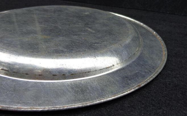 Nice 9 Inch Civil War Tin Plate with Two Tine Fork and Spoon