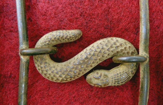 Super Nice Complete Confederate Snake Waist Belt Buckle - Recovered Winchester, Virginia