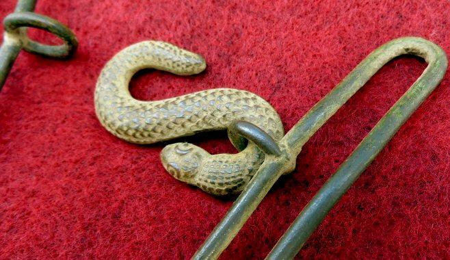 Super Nice Complete Confederate Snake Waist Belt Buckle - Recovered Winchester, Virginia