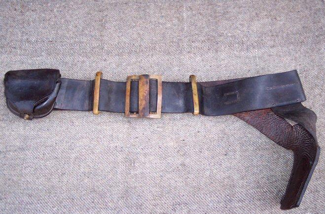 Fine M1855 Rifleman's Belt & Buckle with Saber Bayonet Frog & Original Cap Box