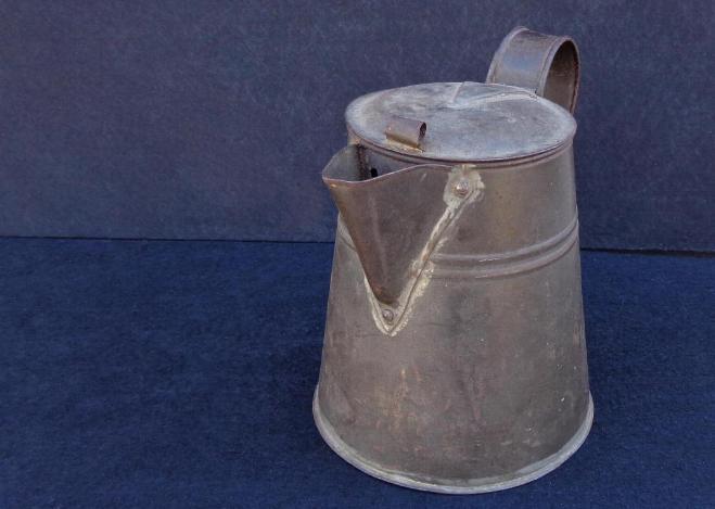 Fine Small or Personal Soldered Tin Civil War Period Coffee Pot