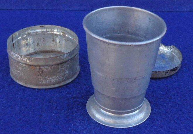 Original Civil War Period Telescoping Cup with Tin Container - Used by Officers & Soldiers 