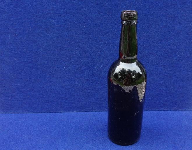 Fine Civil War Period "Black Glass" Whiskey Bottle