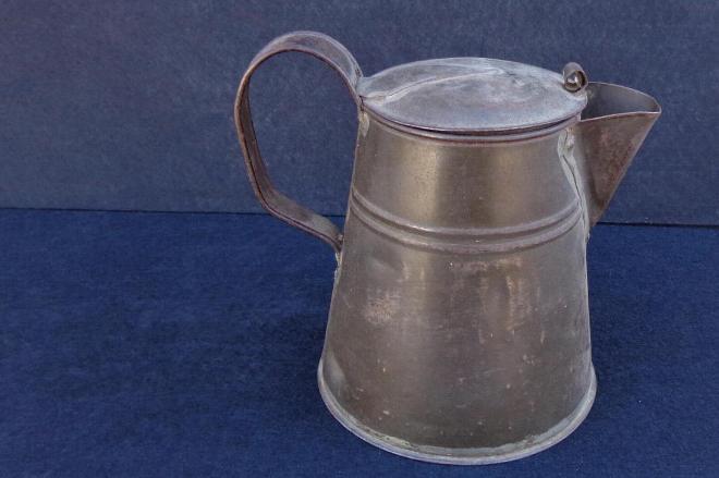 Fine Small or Personal Soldered Tin Civil War Period Coffee Pot