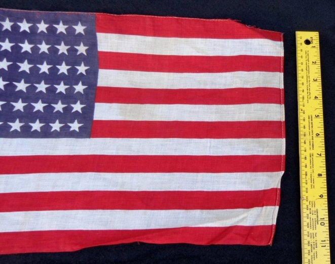 Nice ca. 1912-1959 48 Star U.S. Parade Flag on Original 32 Inch Staff - G.A.R. Parades, WWI, WWII Parades 