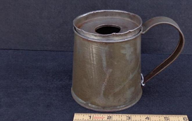 Very Fine "Indian Wars" Period Tin Shaving Mug