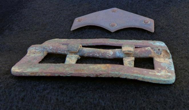 Fine Excavated U.S. Carbine Sling Buckle & Belt Tip 