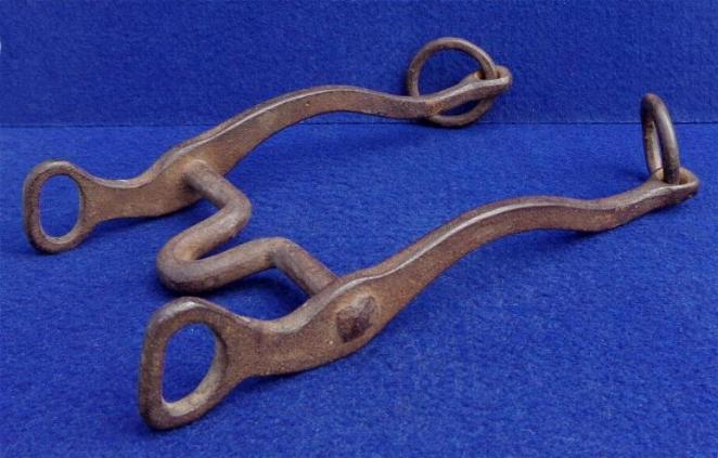 Huge Crude Civil War Period or Earlier Hand Forged Draft Animal Bridle Bit 