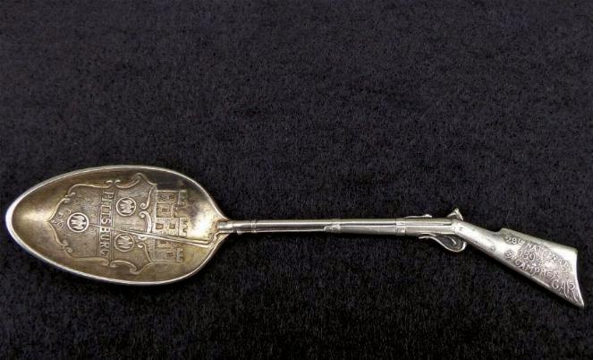 Nice Musket Shaped Silver Plated Spoon Souvenir From the 1894 National Encampment of the G.A.R. in Pittsburg, Pennsylvania.