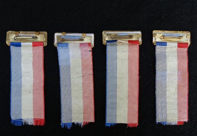 Nice Group of Four Consecutive Year Kansas G.A.R. Ribbons/Badges - 1932 - 1935 