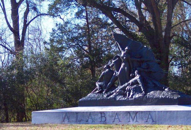 Alabama Monument at Vicksburg National Park. 