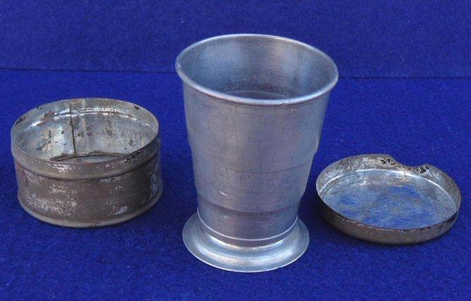 Original Civil War Period Telescoping Cup with Tin Container - Used by Officers & Soldiers 