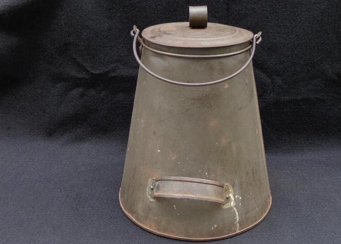 Huge Nearly 2 Gallon Capacity Civil War Tin Coffee Pot w/Lid & Wire Bail