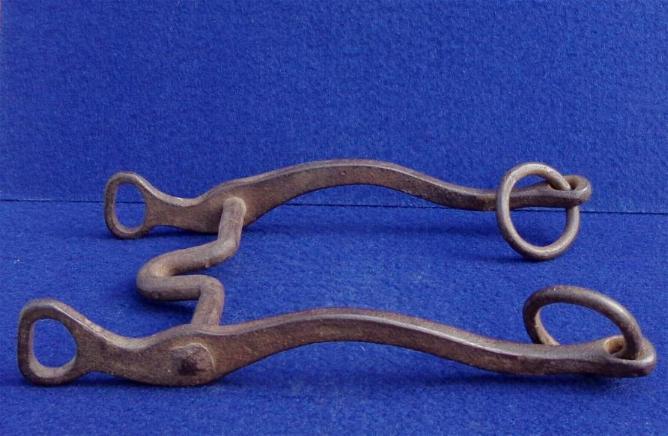 Huge Crude Civil War Period or Earlier Hand Forged Draft Animal Bridle Bit 