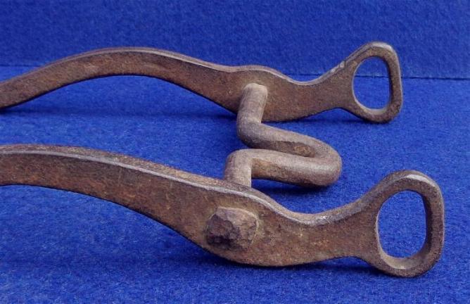 Huge Crude Civil War Period or Earlier Hand Forged Draft Animal Bridle Bit 