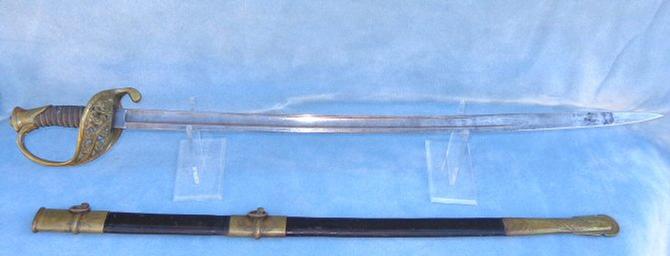 Very Fine Condition Import US M1850 Foot Officers Sword & Scabbard