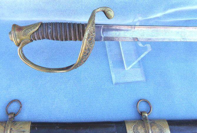 Very Fine Condition Import US M1850 Foot Officers Sword & Scabbard