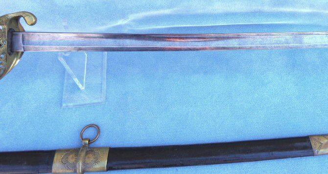 Very Fine Condition Import US M1850 Foot Officers Sword & Scabbard