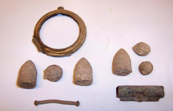 Civil War Relics Recovered April 19th, 2009 .