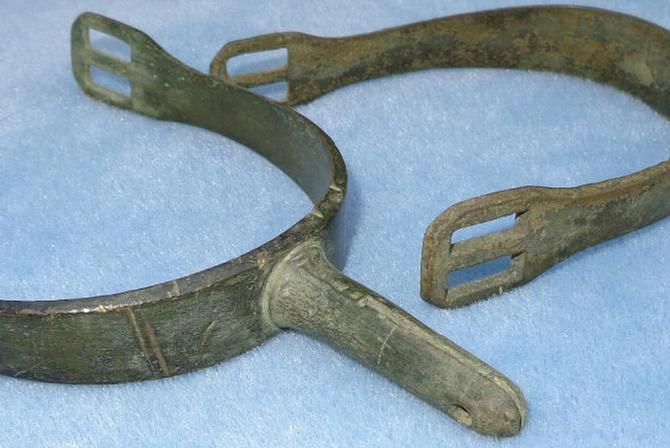 Excellent Matched Pair of Dug Confederate Brandy Station Spurs - Recovered in General Rosser's 1864 Winter Camp  