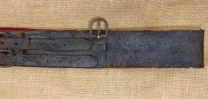 Fine Original Confederate Cavalry Trooper or Officer's Double Billet Waist Belt 