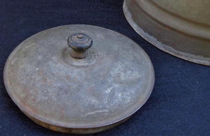 Fine Large "Mess Size" Civil War Period Tin Coffee Pot with Bale for Hanging Over a Campfire 