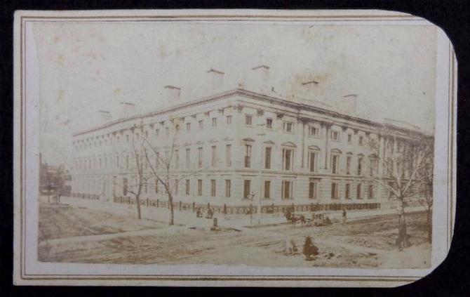 Nice Cdv Image of the Civil War Period General Post Office in Washington D.C. 