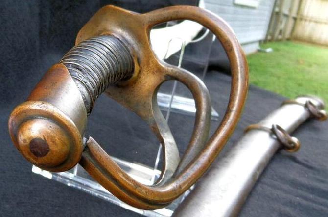 Fine Confederate L. Haiman & Bro., Columbus, Georgia, Cavalry Saber & Original Brass Mounted Lap Seam Scabbard