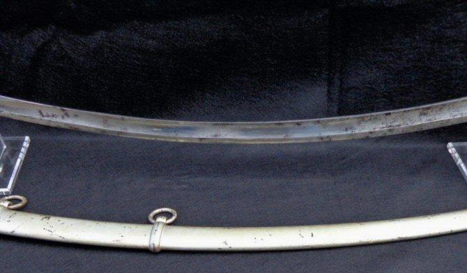 Nice M1840 Light Artillery Saber Made by Ames Mfg. Co and Dated 1863, with Scabbard.