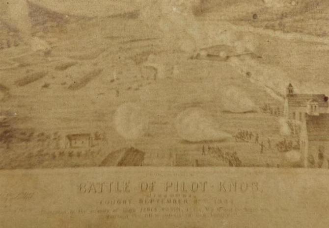 RARE Civil War Period Cdv of the Battle of Pilot's Knob, Missouri 