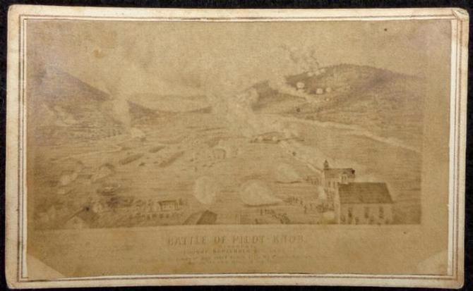 RARE Civil War Period Cdv of the Battle of Pilot's Knob, Missouri 