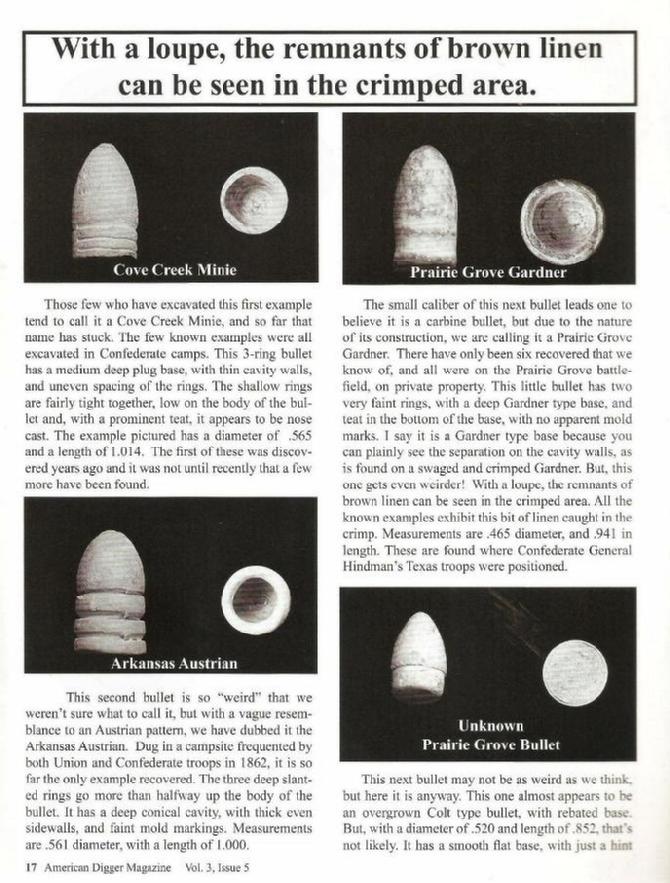 "Rounds of the Razorbacks", Page 17, Volume 3 Issue 5, Sept./Oct. 2007 American Digger Magazine