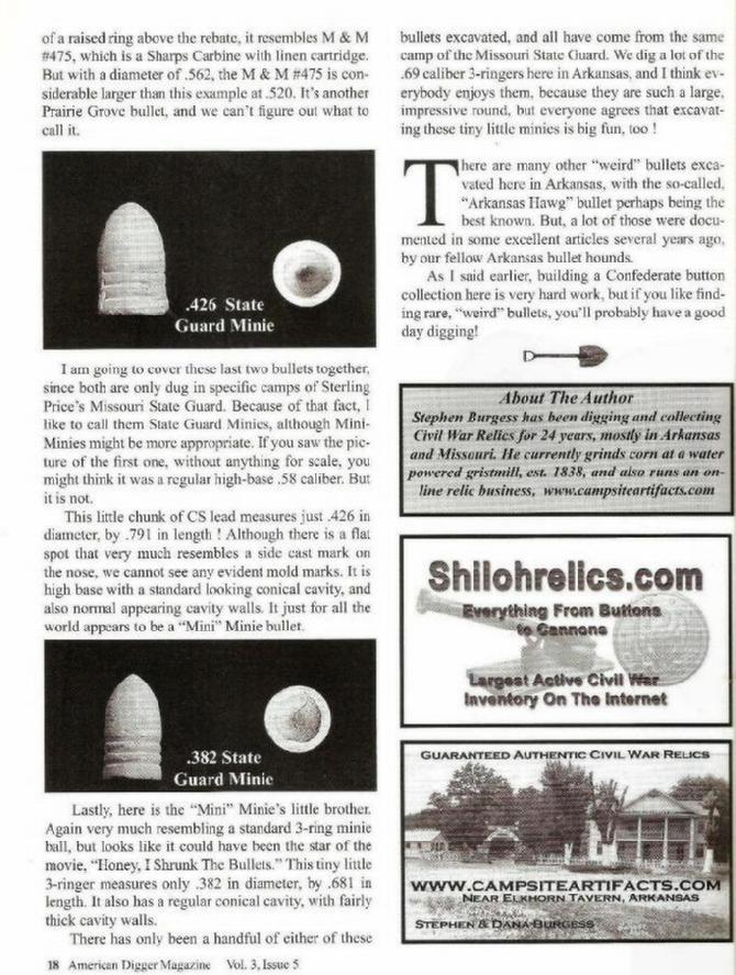"Rounds of the Razorbacks", Page 18, Volume 3 Issue 5, Sept./Oct. 2007 American Digger Magazine