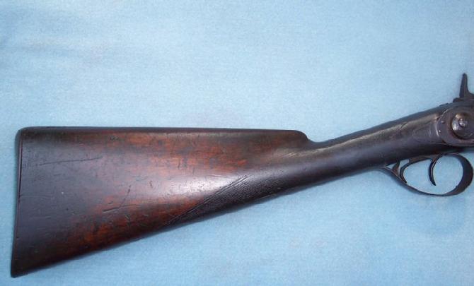 Wonderful ca. 1850's Double Barrel Shotgun - W/Original Double Barrel Bayonet