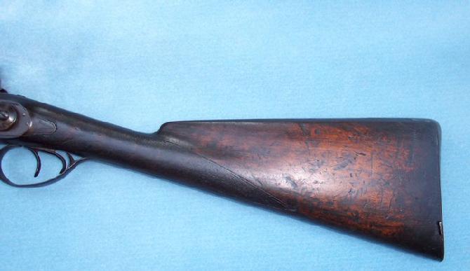 Wonderful ca. 1850's Double Barrel Shotgun - W/Original Double Barrel Bayonet