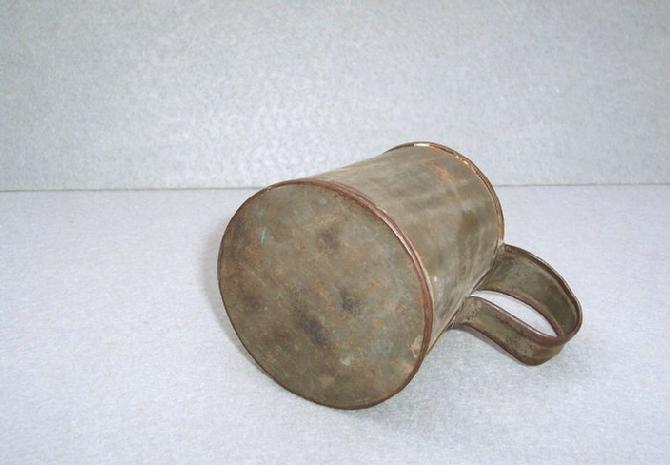 Bottom of Nice & Unusual "Mug Style" Civil War Period Tin Cup 